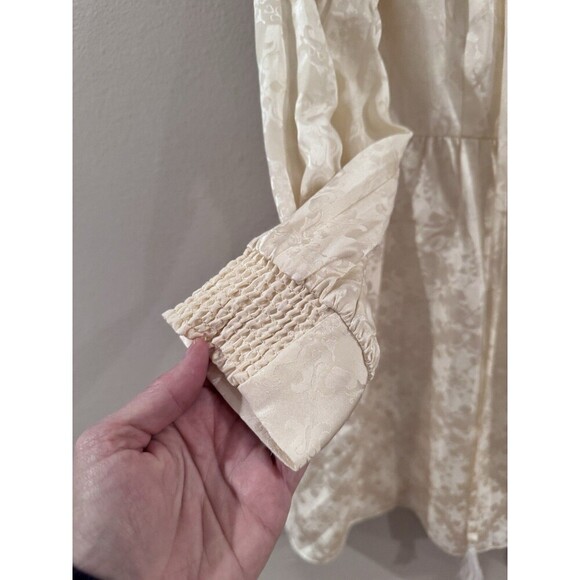 Rachel Zoe Women's Cream Jacquard Mini Dress Size 6 Cocktail Romantic Boho Chic - Picture 6 of 12